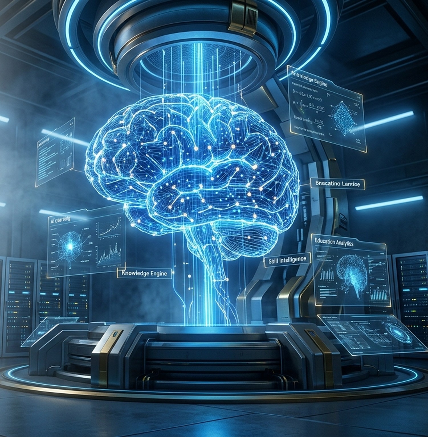 AI knowledge engine visual representing intelligent learning for Bangladesh